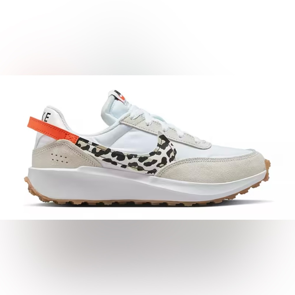 Nike Women's Waffle Debut Running Shoe - cheetah and orange accent Size 6